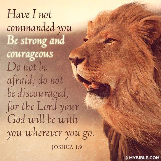 Be strong and courageous. Do not be frightened, and do not be dismayed, for the LORD your God is with you wherever you go.'  @fogocinti @marilynharden13 @annicknday @lyfetreker @felixnater @gracegabba @annamagnelli @ericjswensson @angeicanewsom @petenaotg