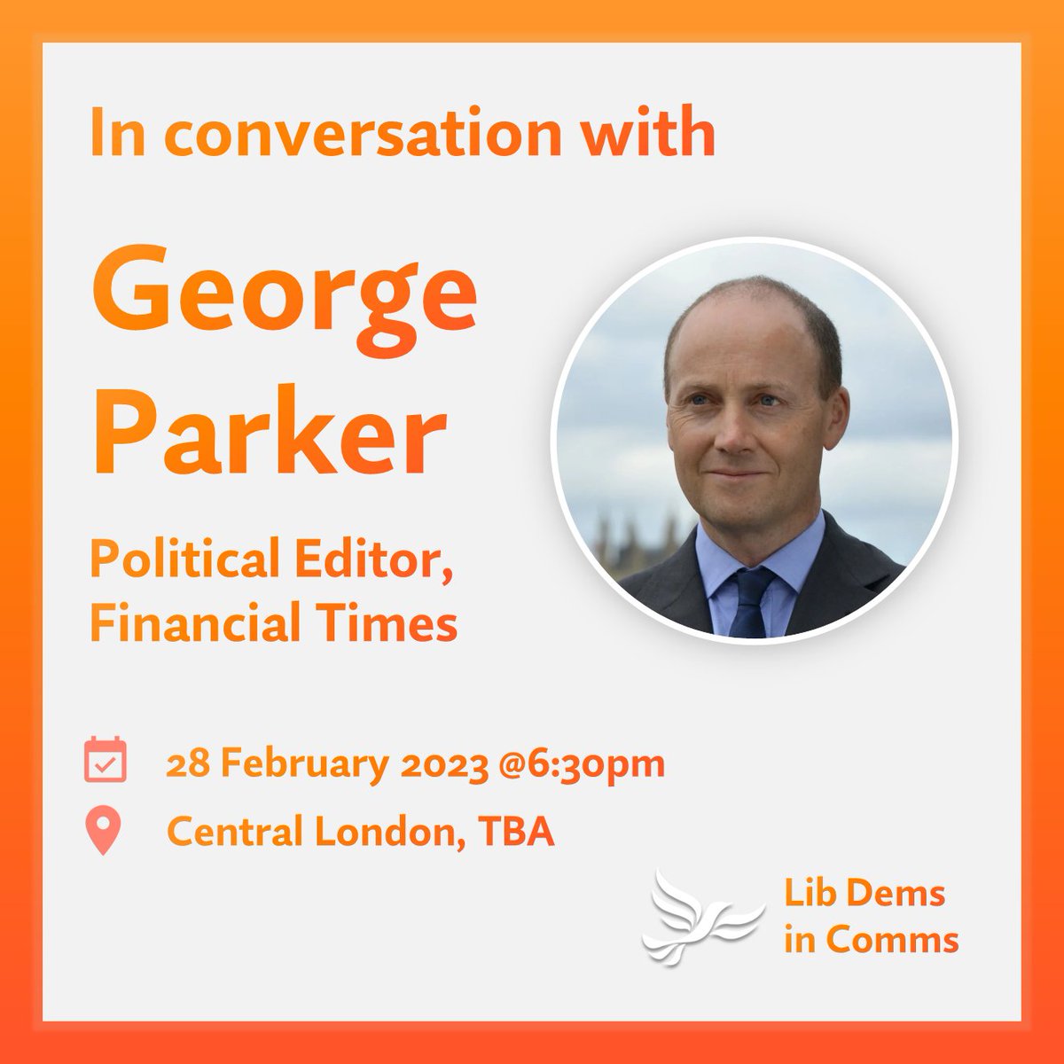 Lib Dems in Comms (@libdemsincomms) on Twitter photo 🎄 Our Christmas newsletter is in inboxes now🎄
We're also excited to announce our next event - we'll be hosting a conversation with <a href="/GeorgeWParker/">George Parker</a>, Financial Times Political Editor!
📅 Tues 28 February 2023
📍 Central London, TBA
Sign up 👉 eventbrite.co.uk/e/in-conversat… 🎄 Our Christmas newsletter is in inboxes now🎄
We're also excited to announce our next event - we'll be hosting a conversation with <a href="/GeorgeWParker/">George Parker</a>, Financial Times Political Editor!
📅 Tues 28 February 2023
📍 Central London, TBA
Sign up 👉 eventbrite.co.uk/e/in-conversat…