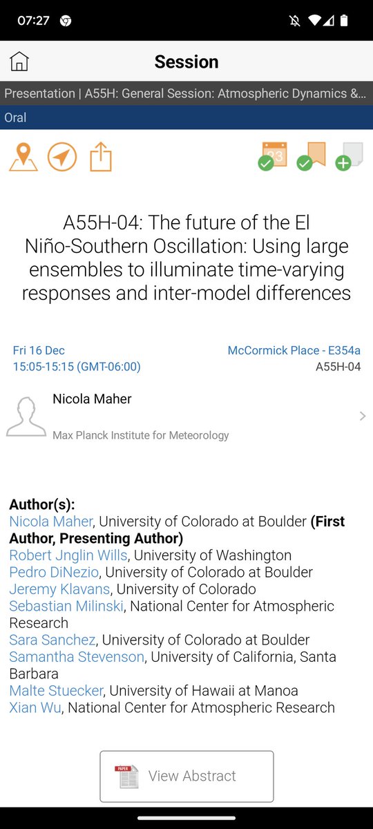 Excited for the last day of #AGU22 with large ensemble posters and talks today!!!

If you are interested in future projections of ENSO you can also check out my talk below at 3.05pm!