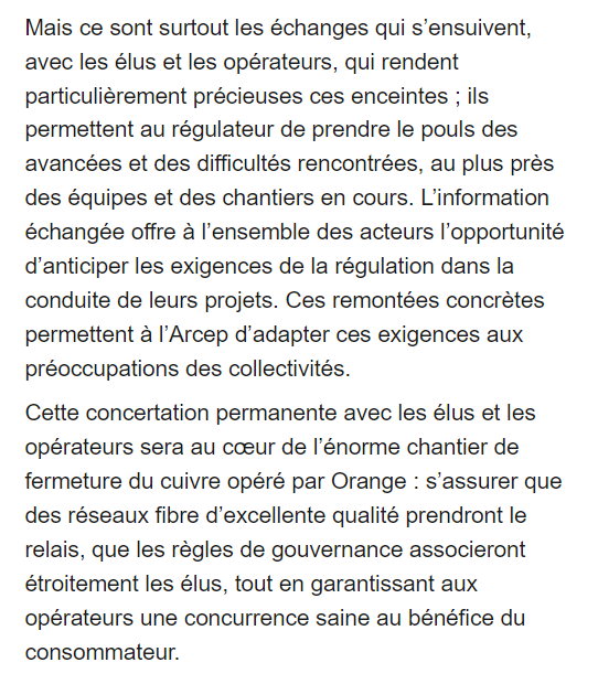 Arcep's tweet photo. 📬 "Dialoguer au plus près du terrain" 
💬 Monique Liebert-Champagne, membre du collège de l'@Arcep signe un dernier édito dans #LePost avant la fin de son mandat sur l'importance du dialogue avec les acteurs de terrain, notamment dans le cadre des CRSN https://t.co/WwikVuDLqh https://t.co/62a5dB64XC