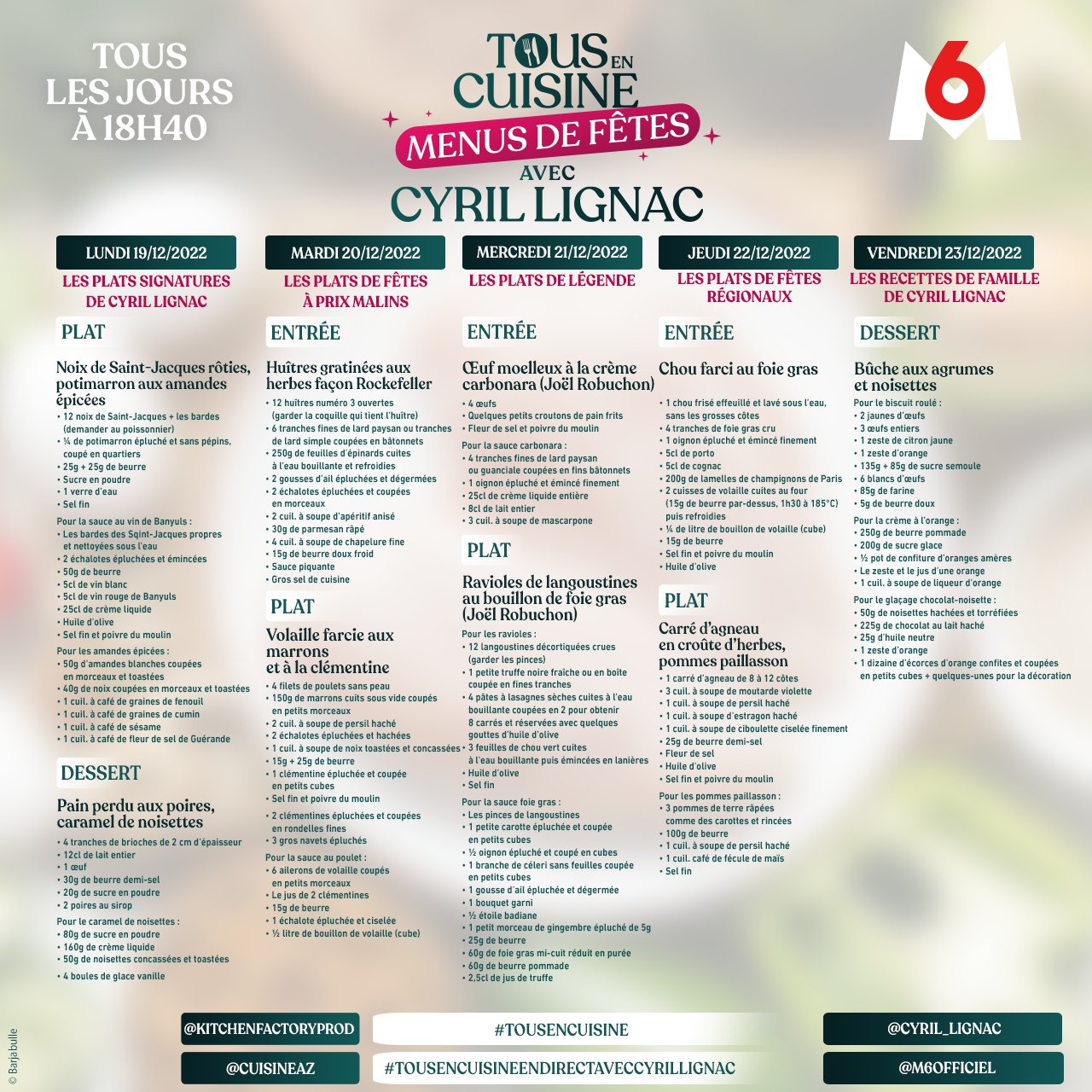 Œuf Cocotte proposé par Cyril Lignac