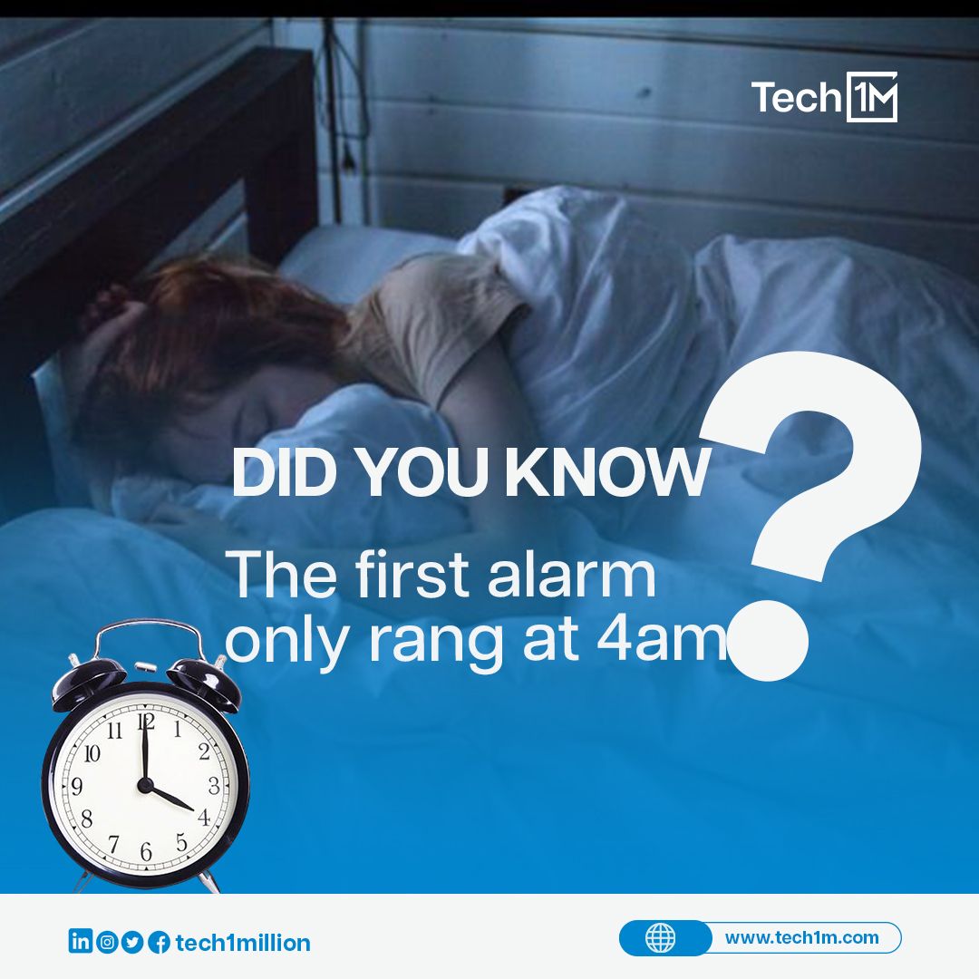 tech1million's tweet photo. Fun Fact!😃
Levi Hutchins invented the first alarm clock in 1787. However, this device could only ring at 4:00 a.m 😂. This alarm clock was custom-made by him to help him get to work on time.
#FactFriday #Technology #TechInventions #TechTalents #Techies https://t.co/R0FbEk7fw9