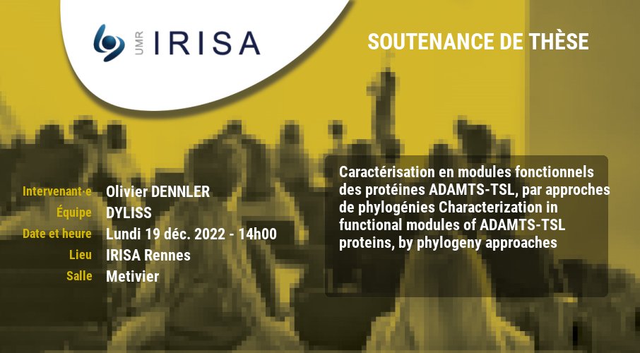 IRISA (@irisa_lab) on Twitter photo Lundi Soutenance de #thèse #doctorat #PhD #Rennes - Equipe de recherche DYLISS <a href="/DylissTeam/">DyLiSS Team</a>
@UnivRennes1
➕irisa.fr/date/2022-12/c… Lundi Soutenance de #thèse #doctorat #PhD #Rennes - Equipe de recherche DYLISS <a href="/DylissTeam/">DyLiSS Team</a>
@UnivRennes1
➕irisa.fr/date/2022-12/c…