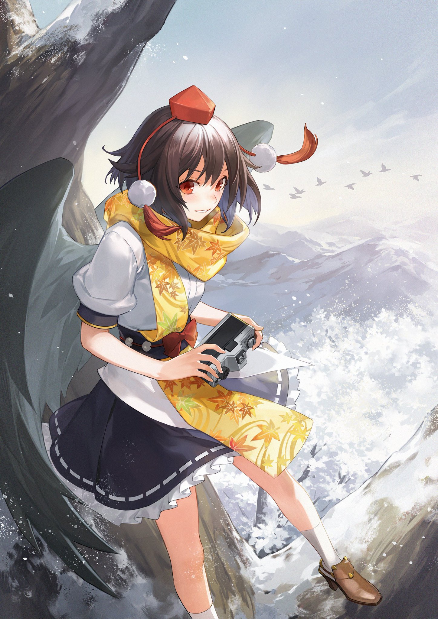 パープルチェックカラー　東方プロジェクト　射命丸文 Amazon | フィギュア 東方 グリフォン 射命丸文Ver2 パープル