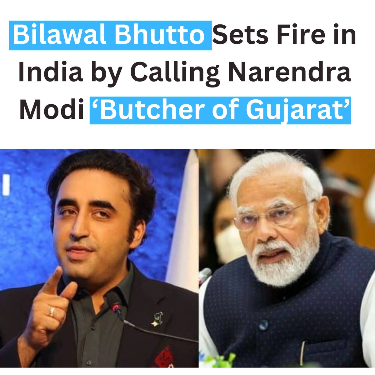 hourstv24's tweet photo. Bilawal Bhutto Sets Fire in India by Calling Narendra Modi ‘Butcher of Gujarat’
https://t.co/qjmLeNrun5

#BilawalBhutto #Modi #ButcherOfGujarat https://t.co/7IabGj02hA