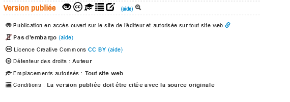 mirabel_revues's tweet photo. Nouvelle étape pour le service de déclaration à destination des revues académiques françaises et de leurs éditeurs : les politiques enregistrées sont affichées sur le site de Mir@bel. Exemple :
https://t.co/O65SL8JK14

#MirabelSherpa @JiscOpenRes https://t.co/NcicvqPoFV