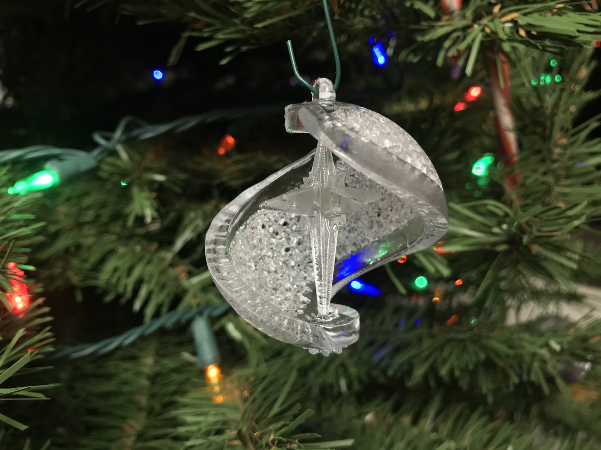 ProtoCAM3D's tweet photo. Happy Friday! Look at this beautiful #DLS ornament created by our #projectengineer Ben Metz! 
#christmas2022 #ornaments #additivemanufacturing #allentownpa https://t.co/HvNiMmnrZS