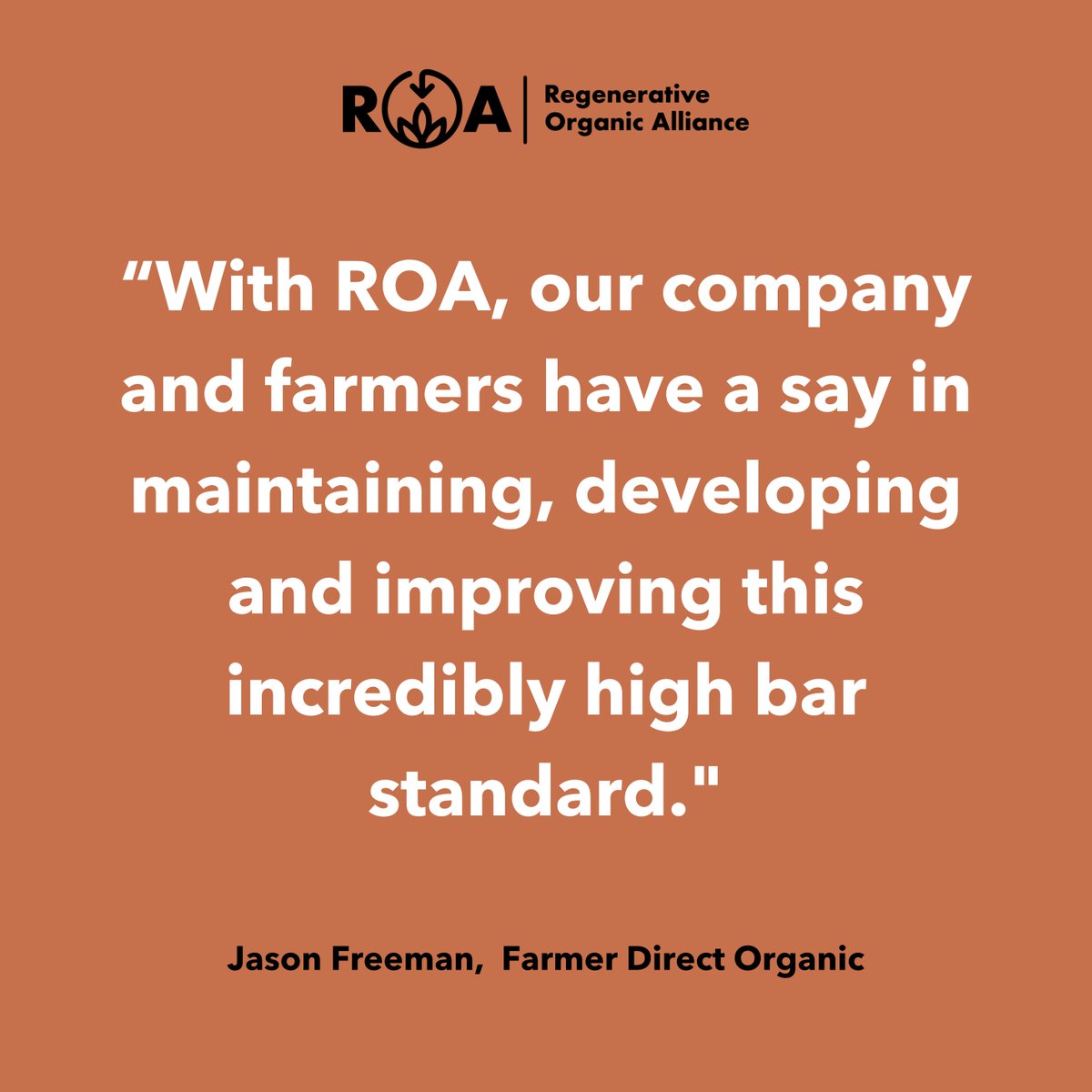 Our End of Year Giving Campaign is supported by regenerative organic movement leaders like you. Learn how your generous contributions are helping farms and farmers become more resilient in the face of a changing climate, worldwide. Support ROA today. bit.ly/3eufOLL