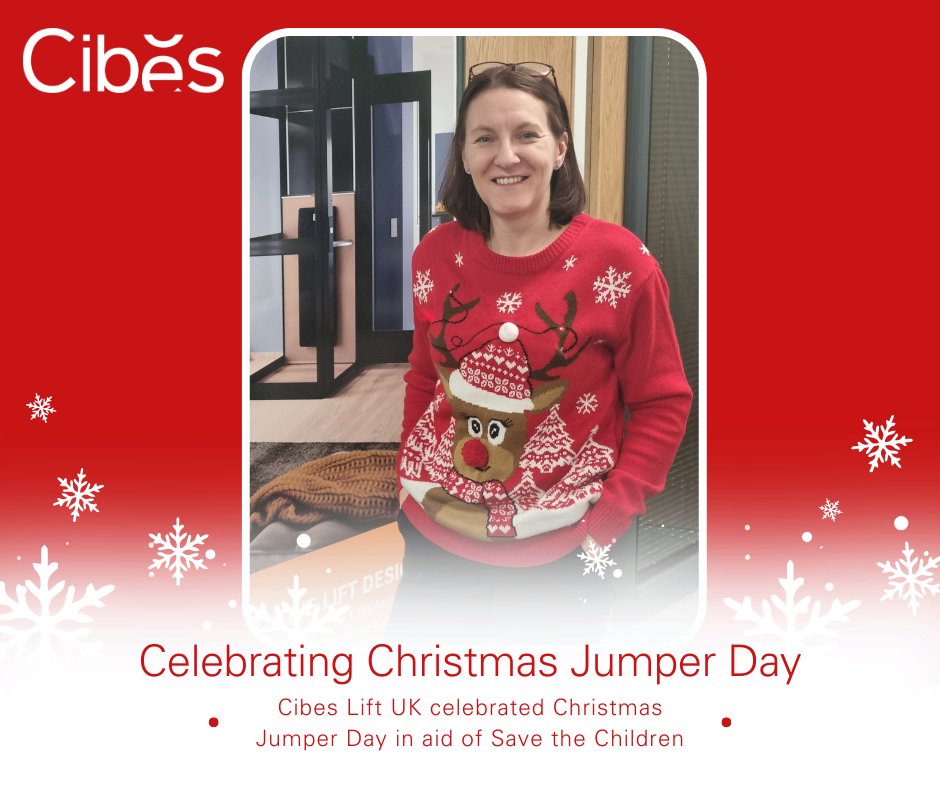 Last week, the Cibes Lift UK team celebrated Christmas Jumper Day in aid of Save the Children - well done to the team for taking part by wearing their festive knits and donating! 🎅

To donate: savethechildren.org.uk/donate

#christmasjumperday #christmas2022 #charityevent