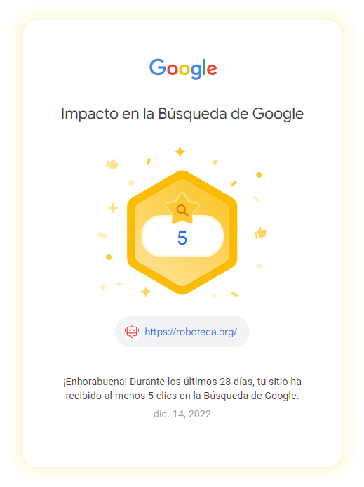 robotecaorg's tweet image. El primer hito de roboteca.org: 5 visitas en las últimas 4 semanas 🤘🤘 #Robotic #Robots #roboteca