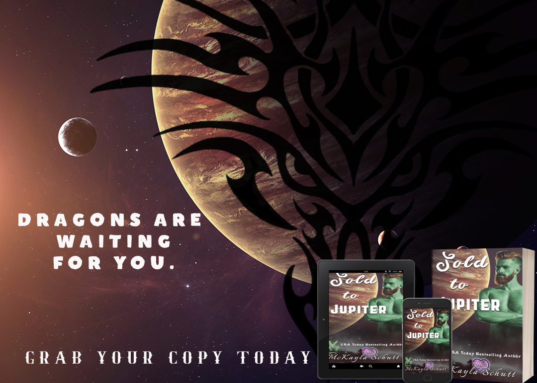 🐲⁍★✰💥✰★⁌🐲
Find out what waits for you on Jupiter when Phoebe meets the King Alpha for the first time. Things are never as they appear. 
mckaylaschutt.com/sold-to-jupite…
#Dragons #PNR #Shifters #ShifterRomance #DragonRomance #AlienRomance #AlienShifters