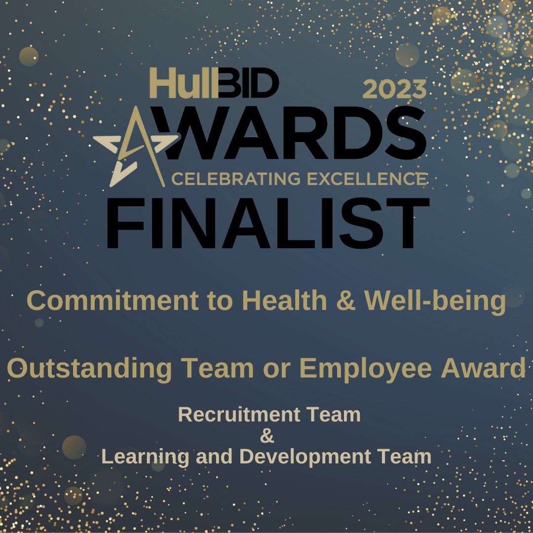 ResQ have been named as finalists for two awards at the @HullBID awards 2023, held on January 27th at The Double Tree by Hilton, Hull: - Commitment to Health & Well-being Award - Outstanding Team or Employee Award - Recruitment and Learning & Development #HullBIDAwards #Hull