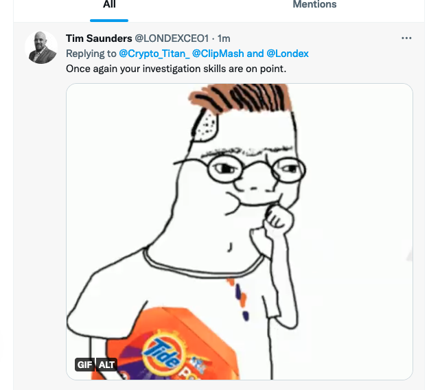 Crypto_Titan_'s tweet photo. HAHA Classic #TimSaunders #Londex. Saw right through you 'mate' low and behold I was right. And now you have run away. You're a thief a liar and a coward! https://t.co/fudewy2zoW