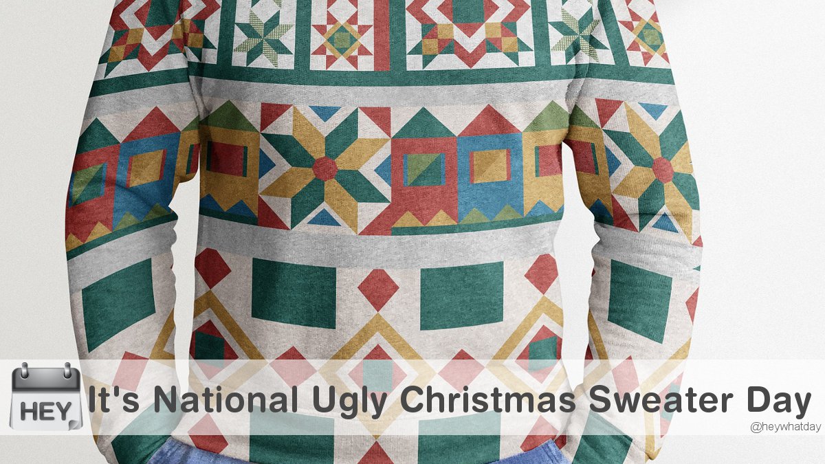 It's National Ugly Christmas Sweater Day! 
#NationalUglyChristmasSweaterDay #UglySweaterDay #UglyChristmasSweaterDay