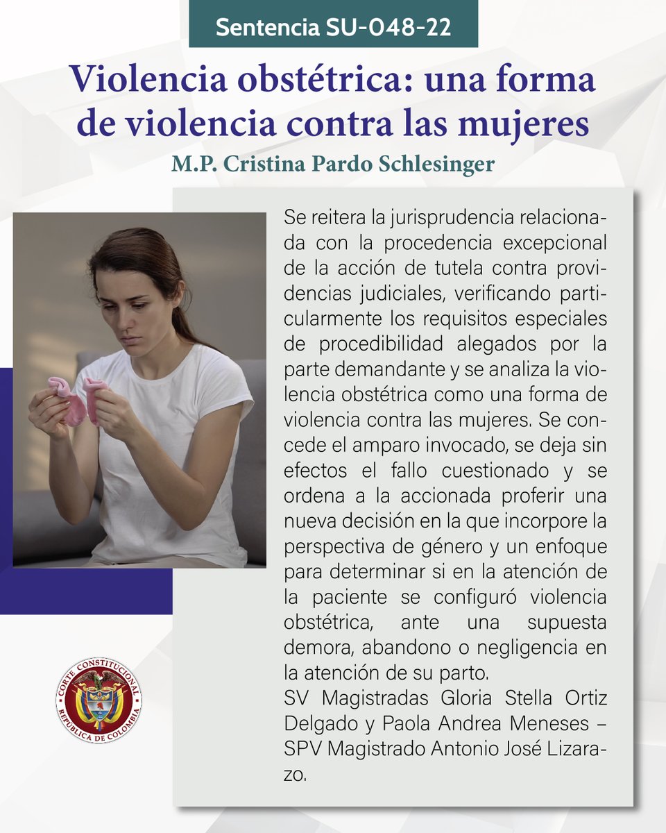 CConstitucional's tweet photo. #SentenciaDestacada2022 I Encuentre la Sentencia SU-048-22 en el siguiente enlace:  https://t.co/sYXXje06Ro https://t.co/7XGRyGGfOB