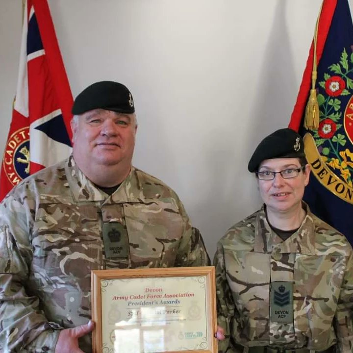 Congratulations to SMI Parker for being awarded the 'President's Award' from Devon Army Cadet Force Association for his commitment to the Army Cadet Force and going the extra mile.