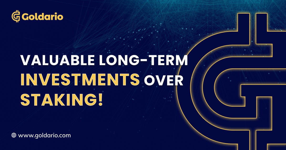 Goldario GLD staking opportunities provide splendid insight to crypto success with long-term investments over GLD staking

Website:Goldario.com
Telegram:t.me/GoldarioOffici……

#goldario #digitalshare #gldtoken #blockchain #GLD #staking #investments