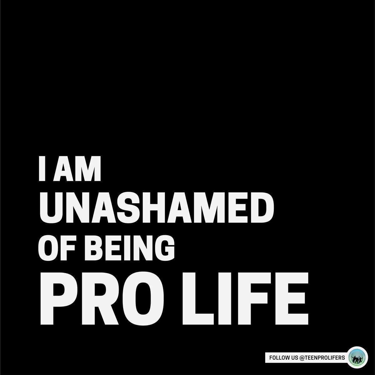 teenprolifers's tweet photo. Be proud!!Be proud to be Prolife! #proud #prolife #abortioniswrong #LifeIsBeautiful #prolifegen https://t.co/e3IXoo0scn