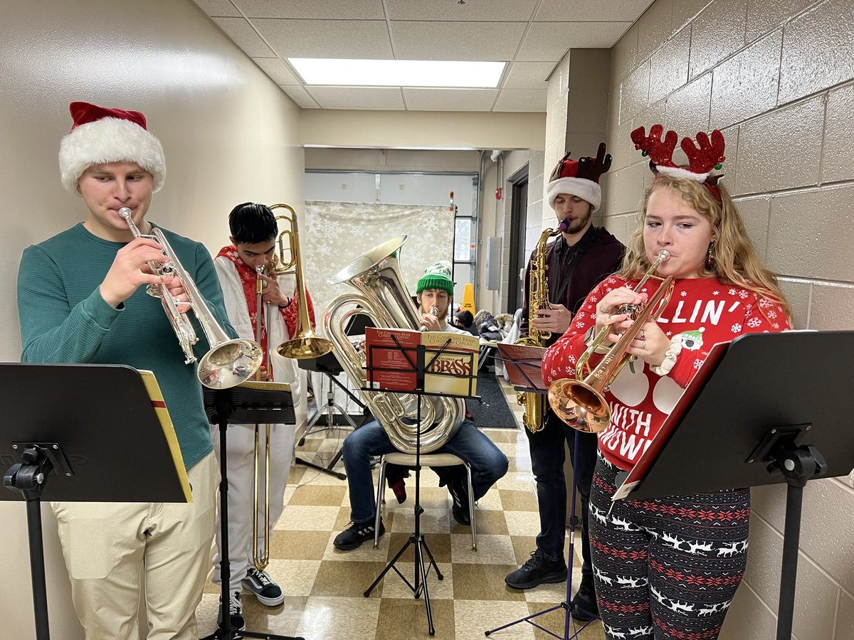 Some of our amazing Tri-M students sharing some holiday music at the Park District’s Santa event