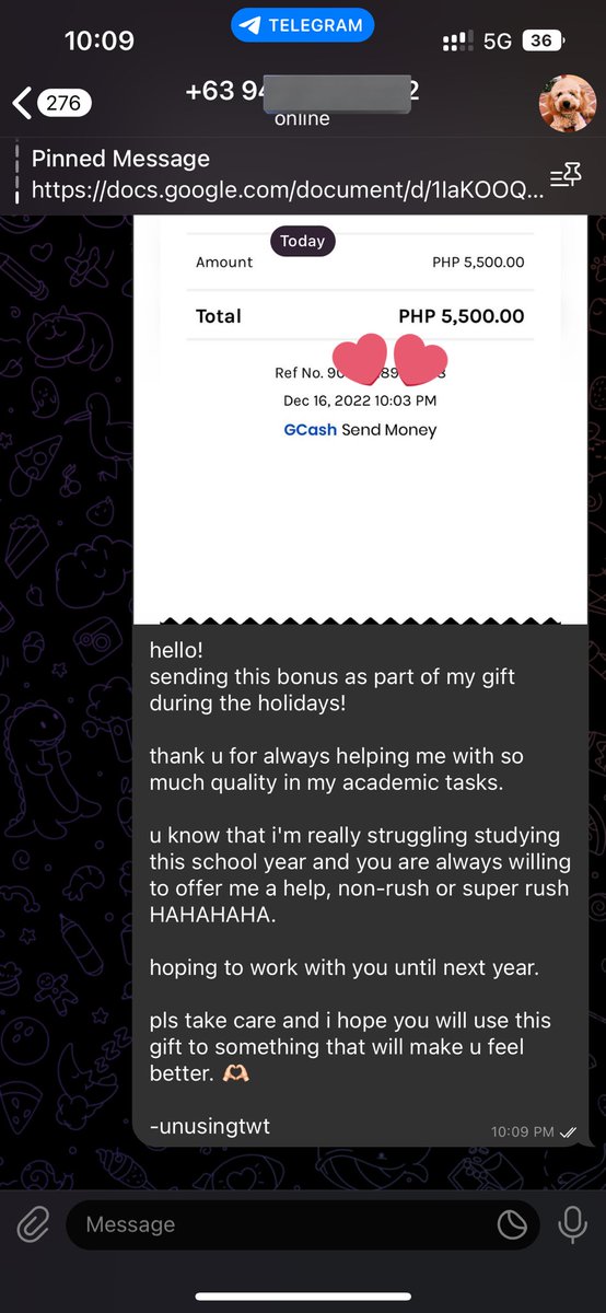 unusingtwt's tweet image. gave my personal acad commissioner a bonus before this year ends! i was looking for someone few months ago here. super hirap maghanap ng personal helper. 

have a happy holidays everyone!

magpapagiveaway din ako via gcash here. hehe 🫶🏻
