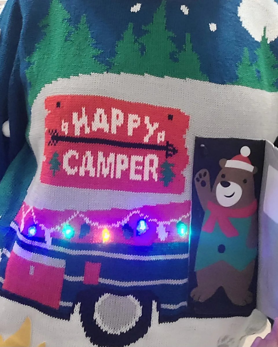 sdicecco's tweet photo. Good Morning PS14 Wolfpack!! Today is National Ugly Sweater Day and I'm a Happy Camper! 😄 @PS14Bronx  

Let's see your Ugly Sweaters! https://t.co/piU4mKz6rs