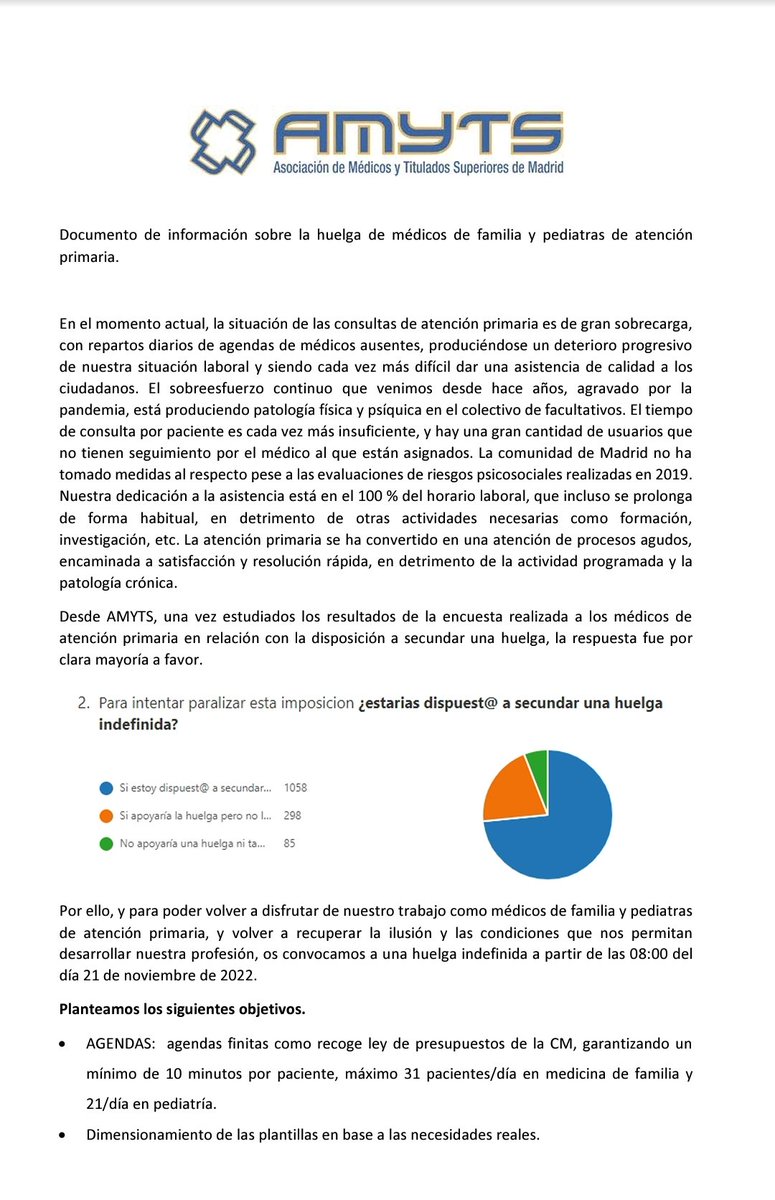 Irenemate's tweet photo. Esto es lo que se pide en la #HuelgaAPrimaria. Nada de que desaparezca el turno de tarde. Que no os líen. Queremos poder atenderos mejor, nada más. https://t.co/OTDA4moQjy