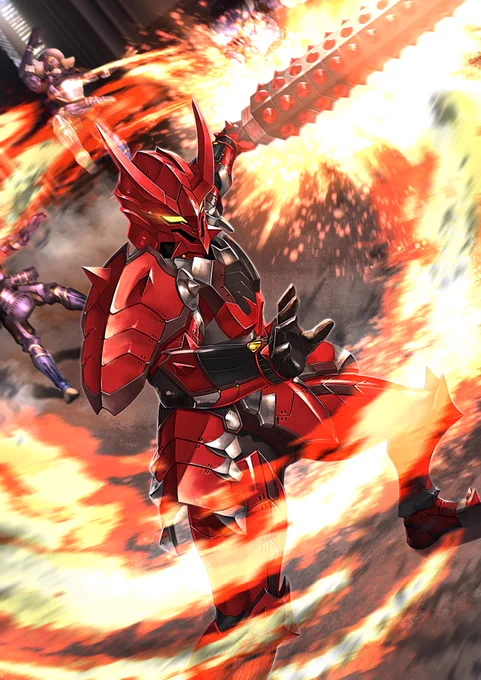 #見た人も無言で赤い何かを上げるオリジナルで赤鬼 