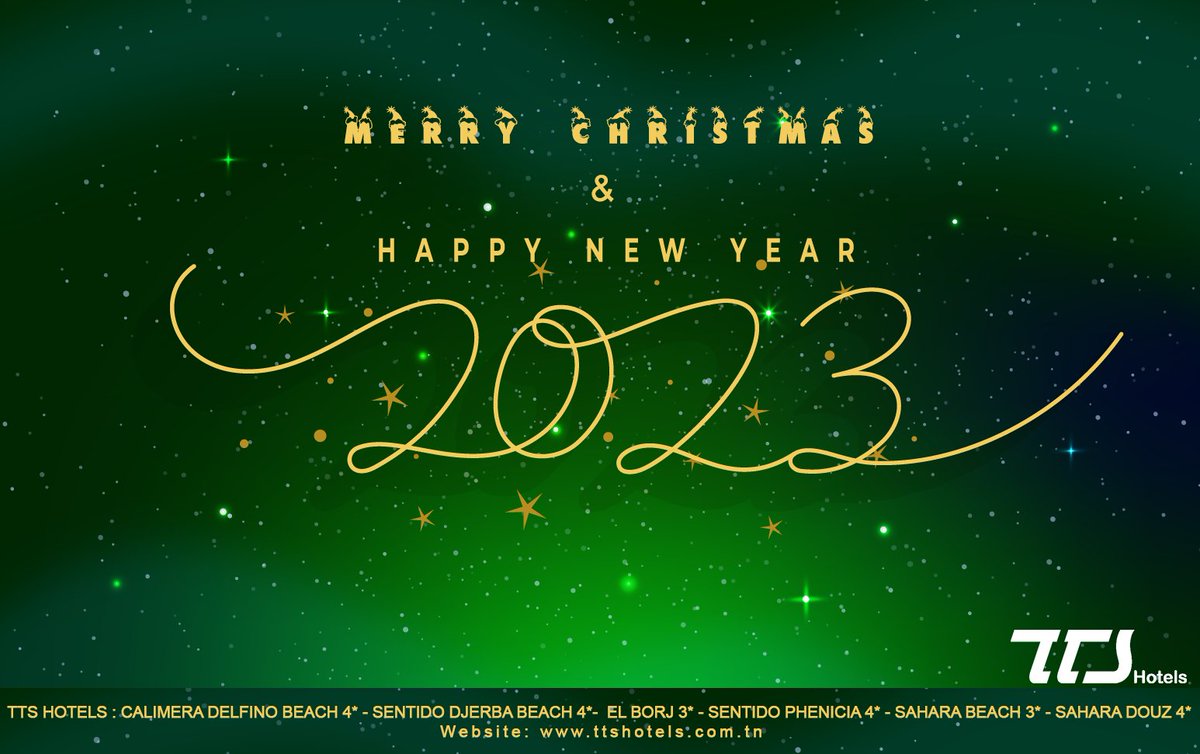 DjerbaBeachHtl's tweet photo. We wish a Merry Christmas and a Happy New Year 2023.
#Sentidodjerbabeach #Holidays #christmas #newyear2023 #Tunisie https://t.co/MWgSSZwTVZ