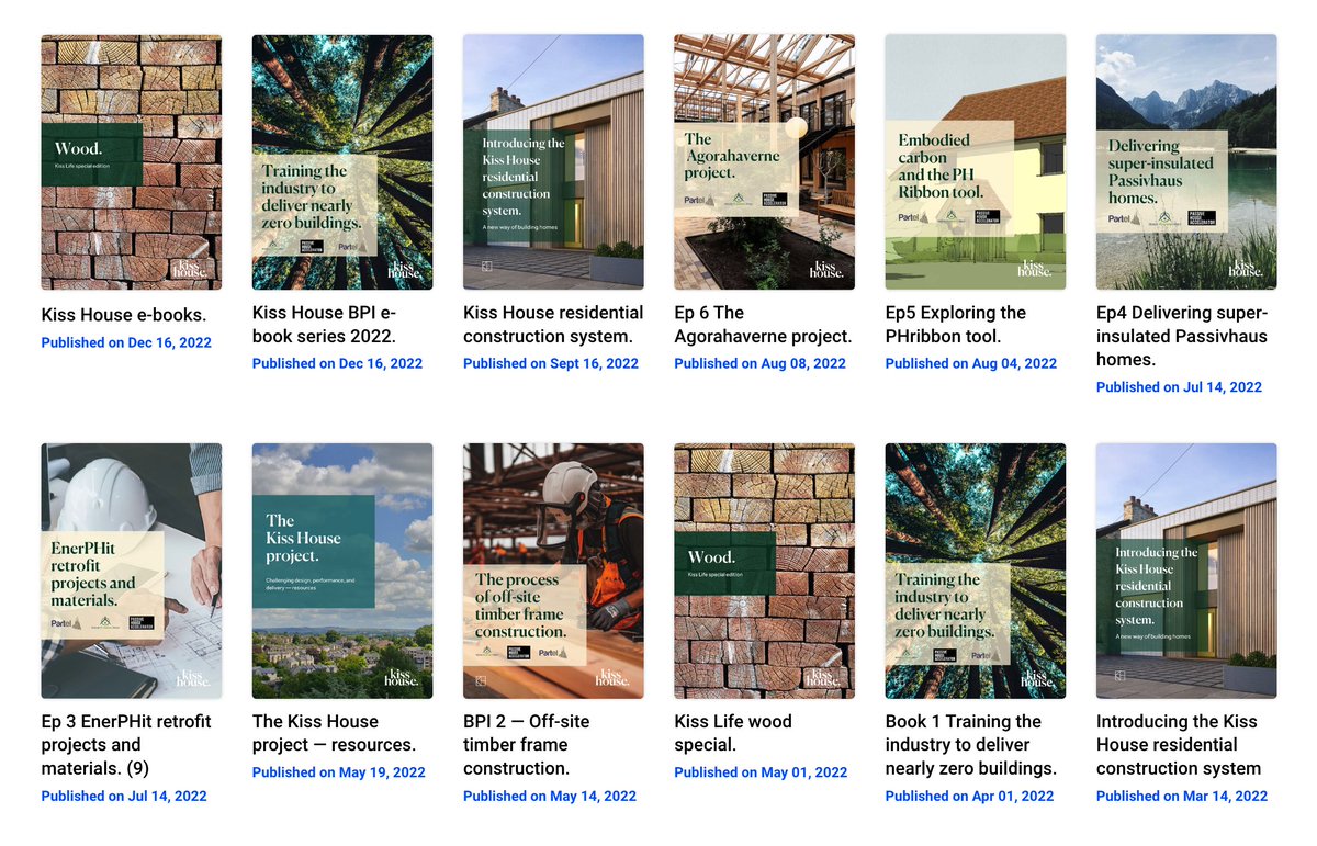TheKissHouse's tweet photo. Have you seen the e-books we published in 2022? They're full of great info and contributors and cover #passivhaus #timber #lowcarbonconstruction and much more.

Next week we will be adding two more to finish off the year. Enjoy! https://t.co/8gOQc48OXj