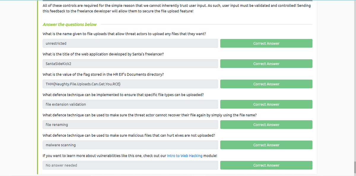 DhruvAg092003's tweet photo. Day 152: Complete Day 14 and Day 15 of Advent of Cyber 2022 (AoC2022) on @tryhackme. Day 14 is based on Web Applications and Day 15 is based on Secure Coding. It is a great event 👍👍
Thank you @giyu_29 for helping me.
#AoC2022 #tryhackme #cybersecurity #secure_coding #web https://t.co/nFZ3pQuBIu