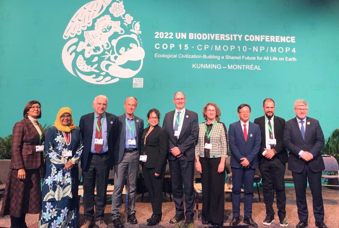 UNIDO's tweet photo. At the #COP15, #UNIDO MD Ciyong Zou participated in the Environment Management Group High-level Dialogue on "Implementing the Common Approach on #Biodiversity and the Post-2020 Global Biodiversity Framework."
@UNBiodiversity @UNEP #UNIDOEnvironment #CBDCOP15 #ProgressByInnovation https://t.co/t7ZKtnqKB7