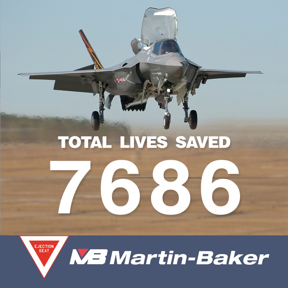 Yesterday, a USAF F-35B aircraft crashed at Joint Reserve Base, Fort Worth. The pilot ejected successfully using the Martin-Baker US16E Ejection Seat.