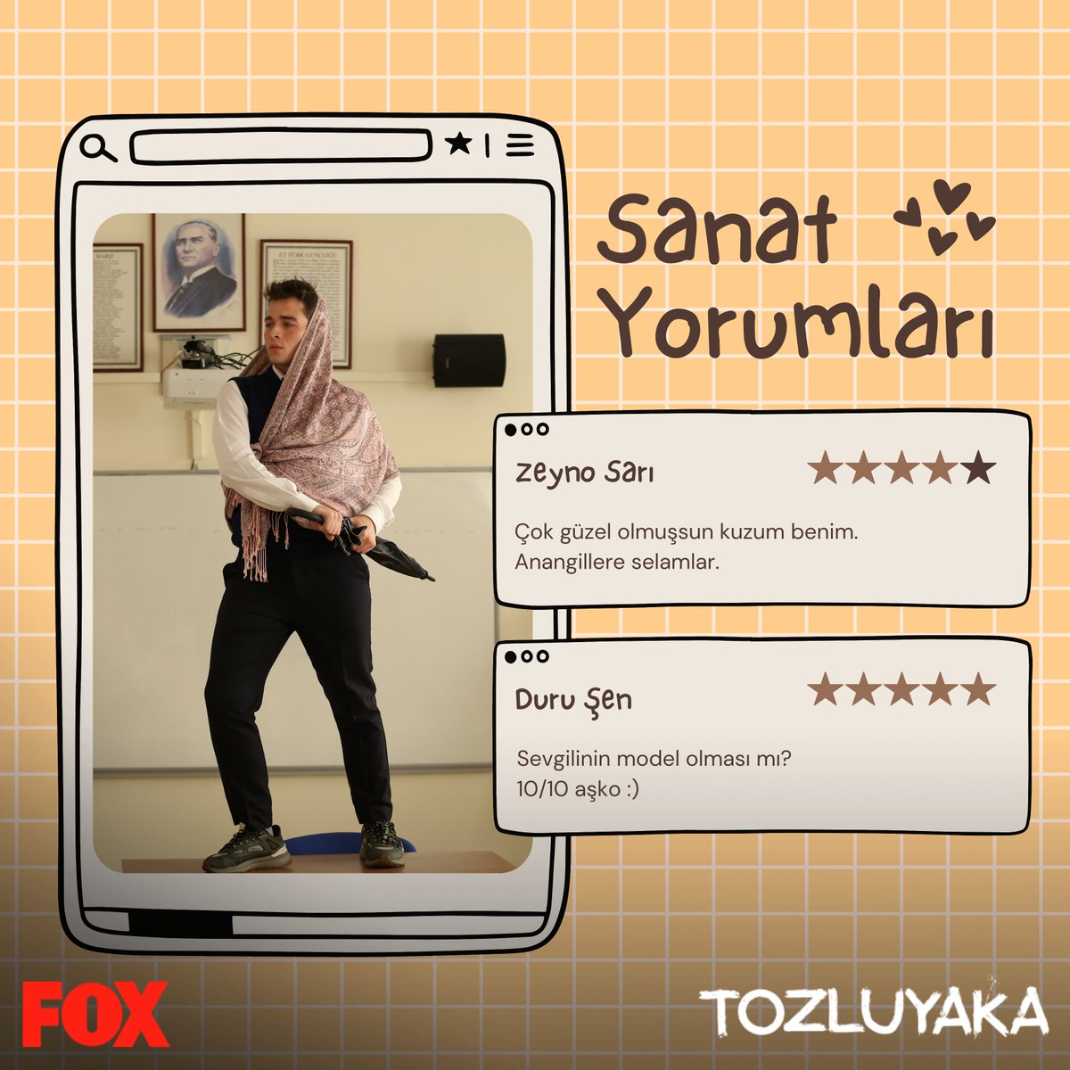 tozluyakafox's tweet photo. Sanat yorumları ektedir 🧑🎨

#Tozluyaka yeni bölümüyle bu akşam 20.00’de #FOX’ta 💫 
@foxturkiye https://t.co/fXYwCff1hc
