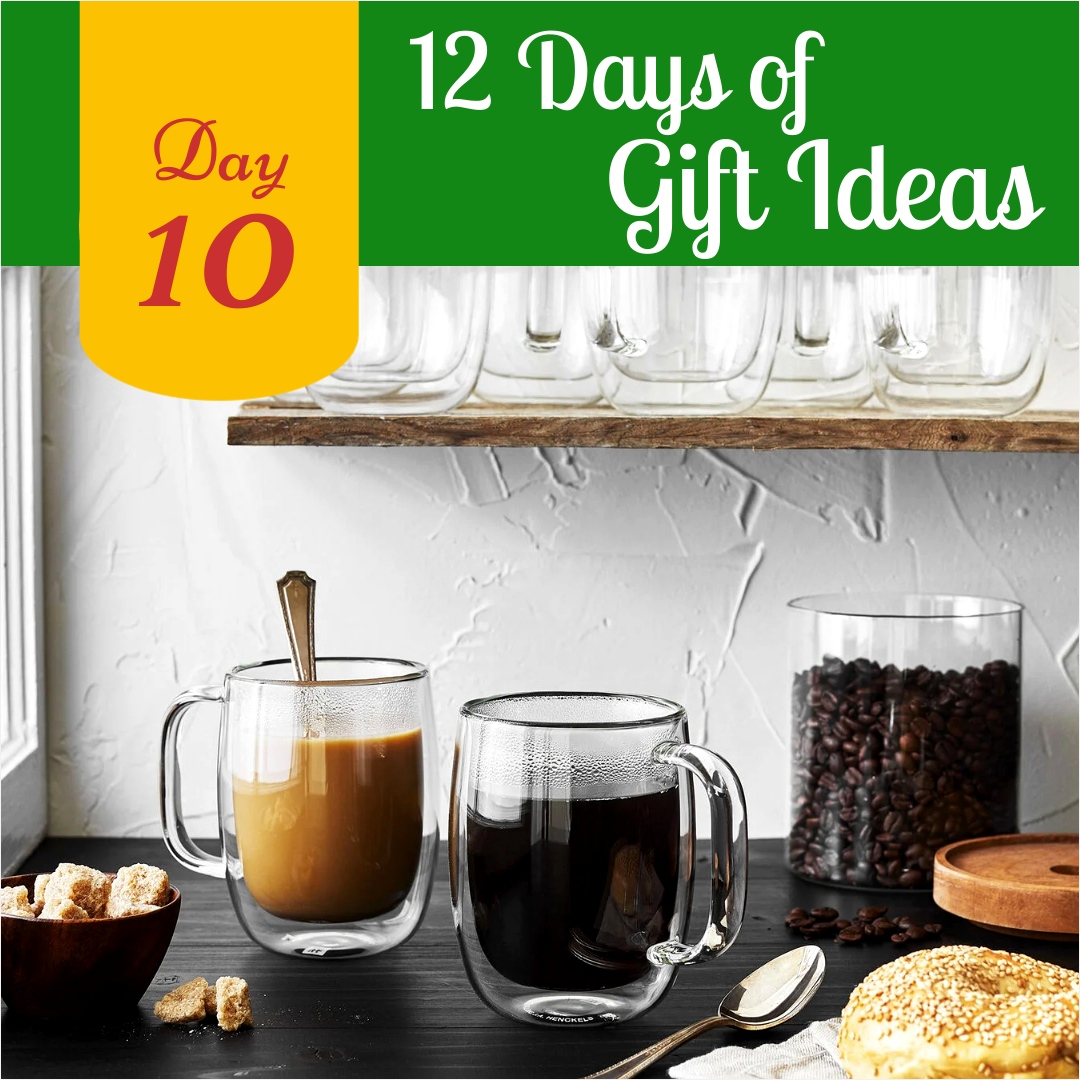 TheHappyCook's tweet photo. On our 10th Day of Gift Ideas we are featuring Zwilling's Sorrento double walled glasses on sale now for only $19.99 for the set! 
⁠
#12daysofgiftideas #doublewallglass #sale #shoplocal #uniquegifts #gifting https://t.co/wrE2XnG09t