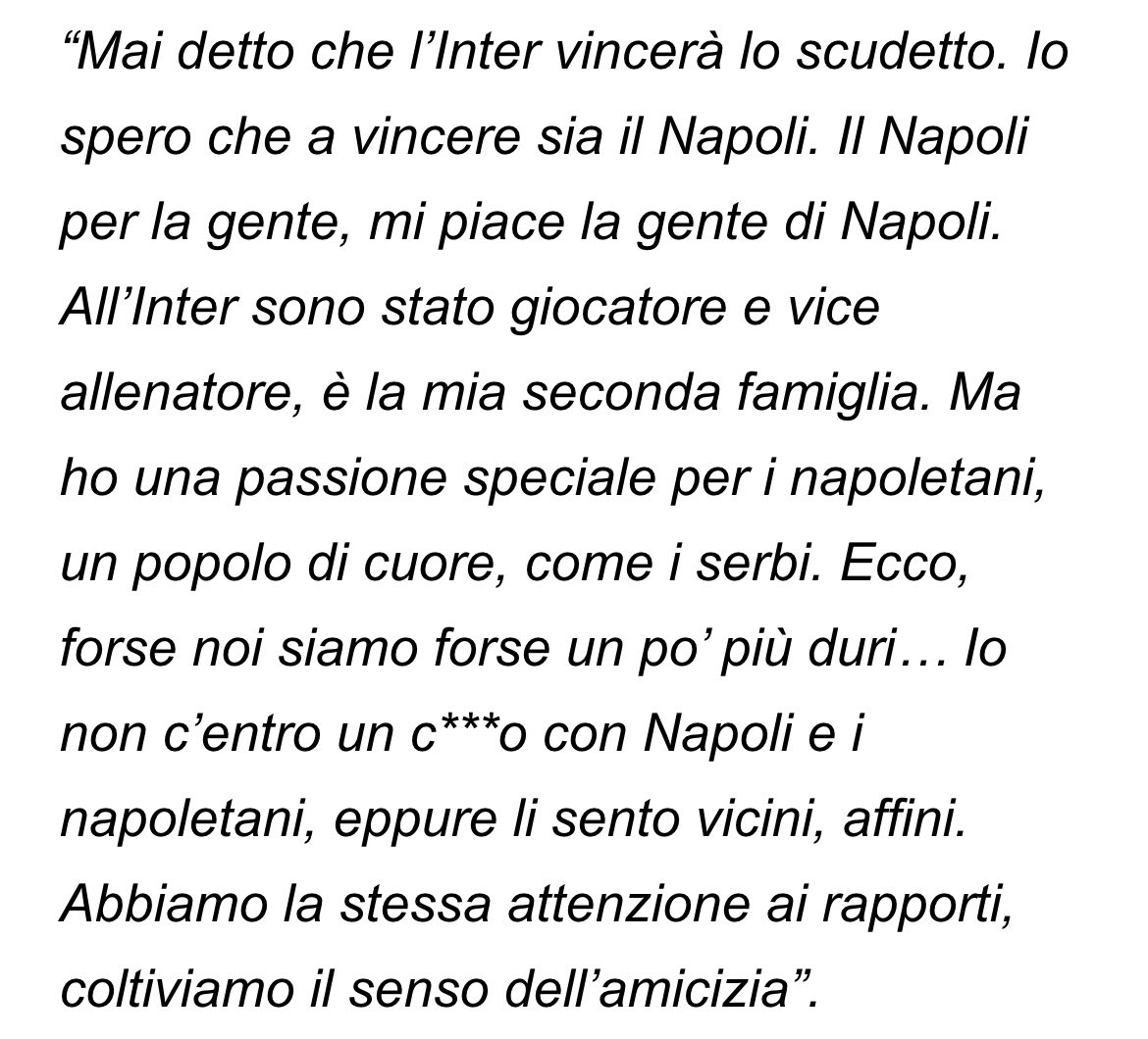 DLudovica's tweet photo. #Mihajlovic lo scorso anno al Corriere dello Sport. ❤️ https://t.co/7DPIv3syMx