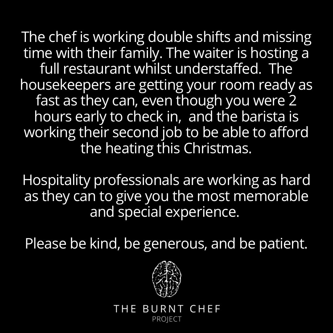 burnt_chef's tweet photo. Be kind, be generous, be patient 🖤

#mentalhealth #mentalhealthsupport #hospitality https://t.co/WfcoP4vptR