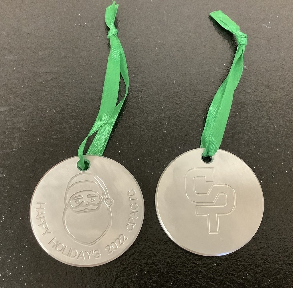 CPACTC's tweet photo. Here is the 2022 CPACTC Holiday Ornament designed and fabricated by the Advanced Manufacturing Technology program. #cpactc #amt #fogleman https://t.co/nz9RWWH62d