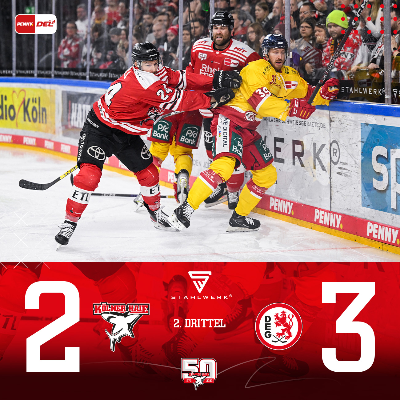 Kölner Haie on Twitter "Das zweite Drittel ist um. Torschütze für die