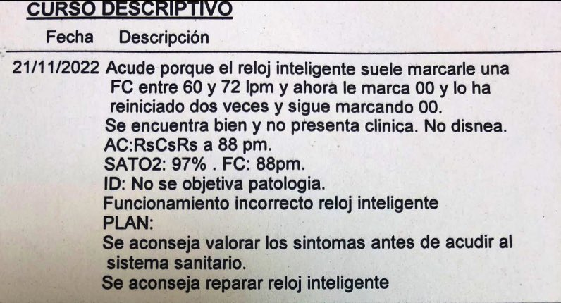 arjona_manu's tweet photo. Acude a urgencias porque según su reloj inteligente no tiene pulso https://t.co/FyluyrJdny