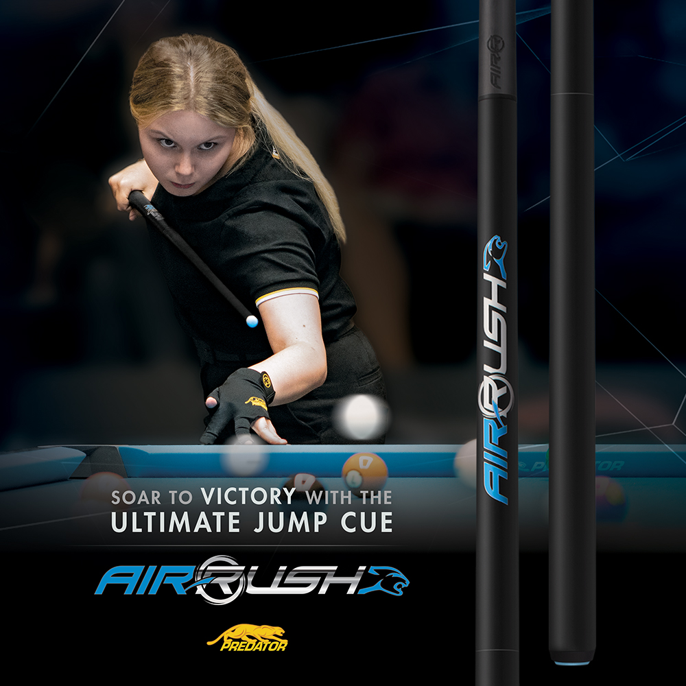 PredatorCues's tweet photo. Get more power and control over the ball with a jump cue trusted by pros like Kristina Tkach ๐
Soar to victory with the ultimate jump cue: https://t.co/INkOU65riM
#JumpCues #CueJump #AirRushJumpCue #AirRush #PredatorProTeam #PredatorCues https://t.co/LFfubgStdQ