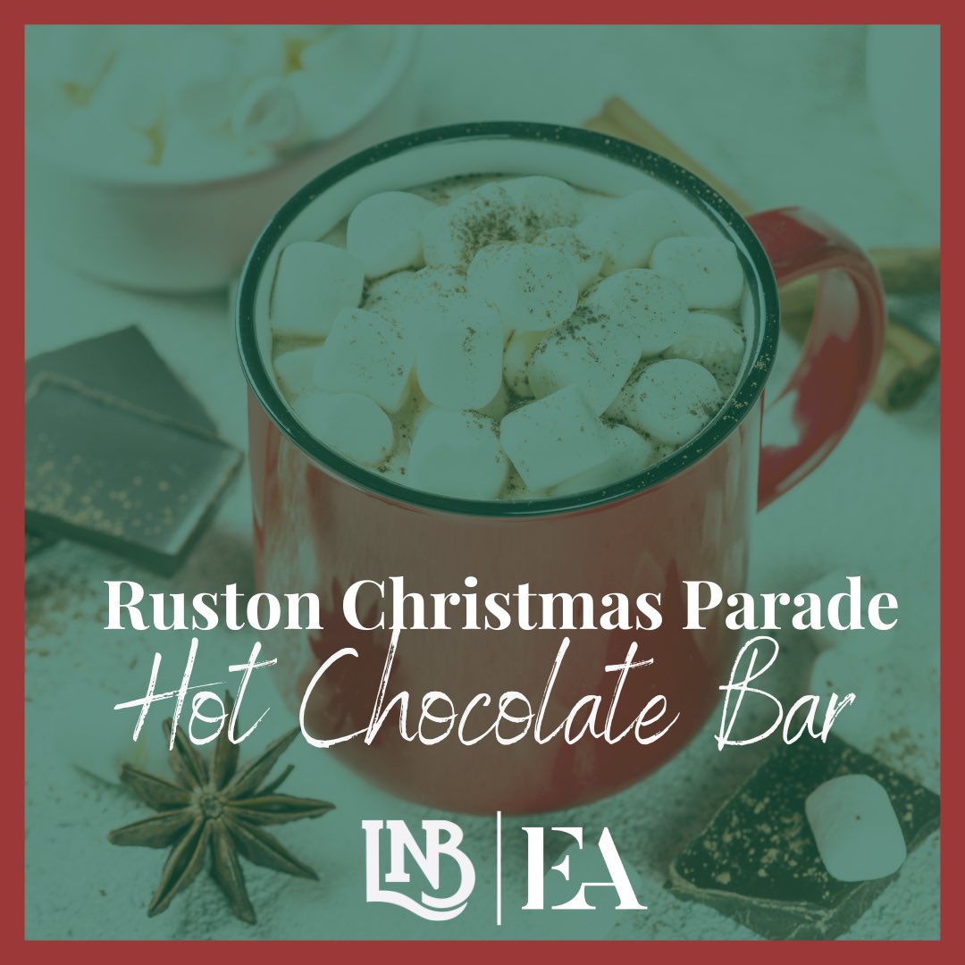 TheUncommonBank's tweet image. Tomorrow’s weather forecast is predicting a perfect day for some hot chocolate! 

Come see us downtown at 212 W. Alabama Ave. starting at 10:00AM for some hot chocolate and holiday treats during the Ruston Christmas Parade!