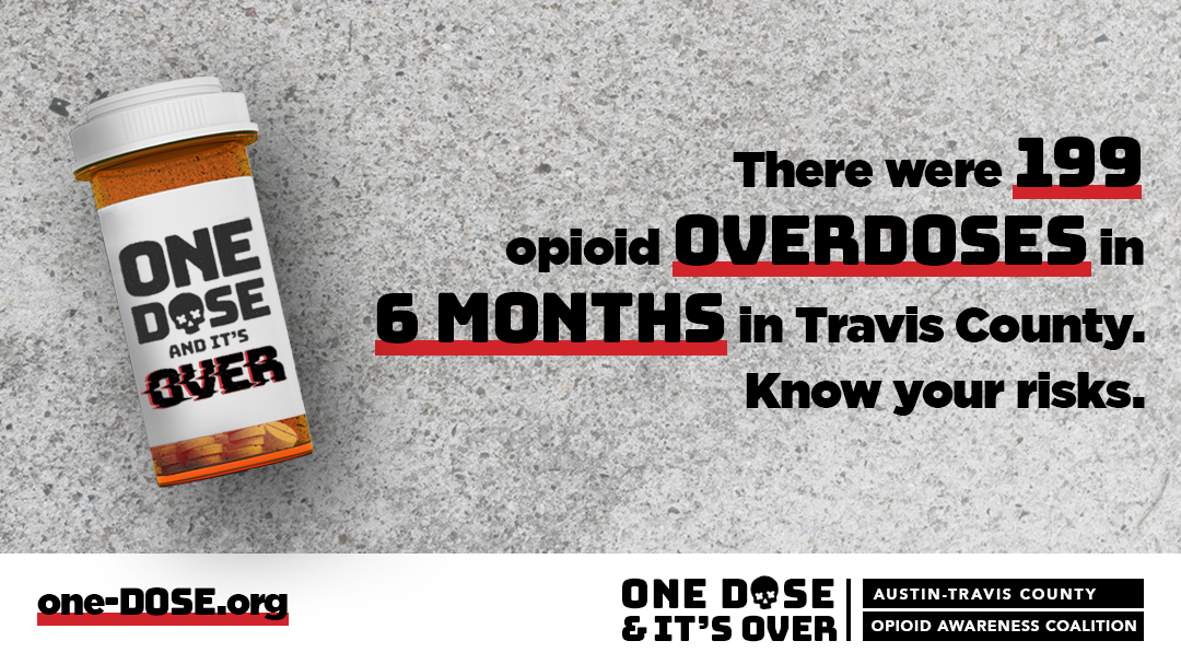 AusPublicHealth's tweet image. In #AustinTravisCounty, there’s evidence that drugs like Adderall and Xanax - and party drugs like Molly - are being laced with Fentanyl, a lethal opioid. Learn the risks, how to spot an overdose and where to get help at one-dose.org.