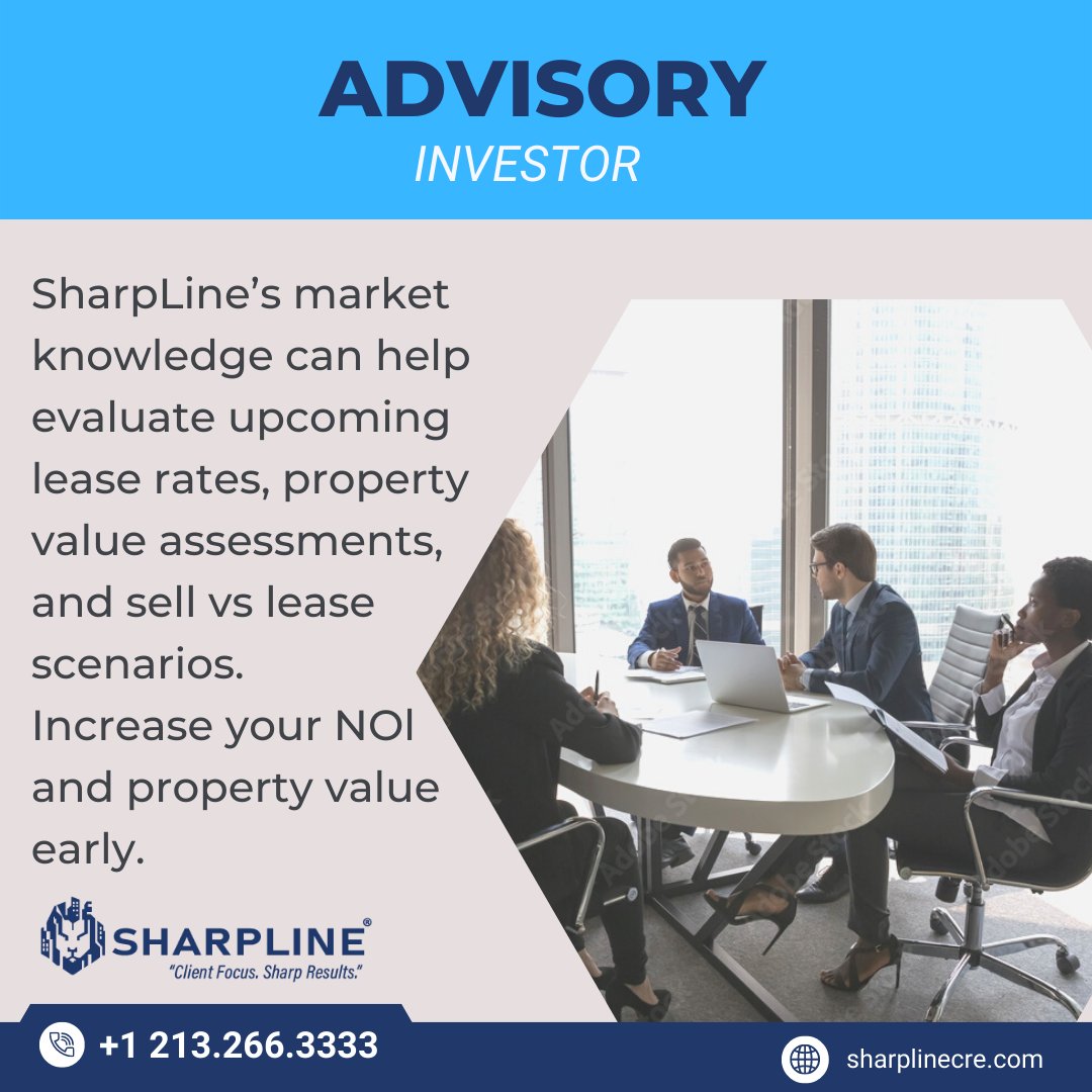 SharpLinecre's tweet photo. Speak to a SharpLine broker today and get the process started.

#investor #advisory #realestate #commercialproperty #sharpline #sharplinecre https://t.co/sn5nASxVvk