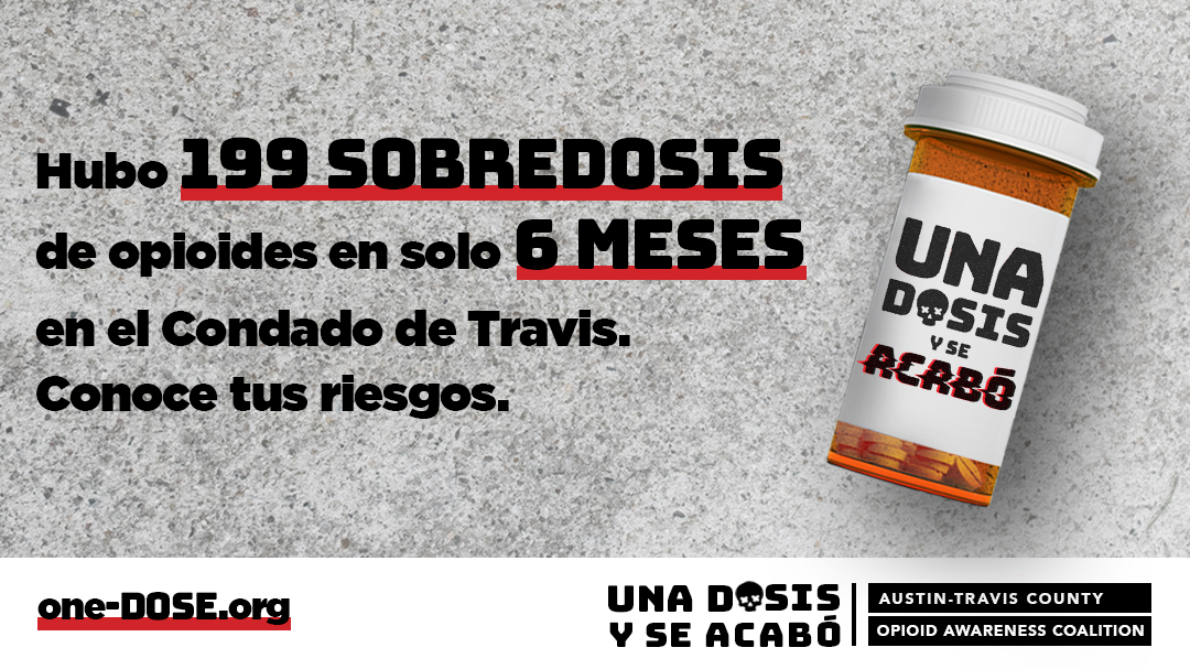 AusPublicHealth's tweet image. En #AustinTravisCounty, hemos encontrado fármacos como Adderall y Xanax—y hasta drogas recreativas como Molly—mezclados con fentanilo, un opioide letal. Conozca los riesgos, aprenda a cómo reconocer una sobredosis y dónde encontrar ayuda en one-dose.org.
