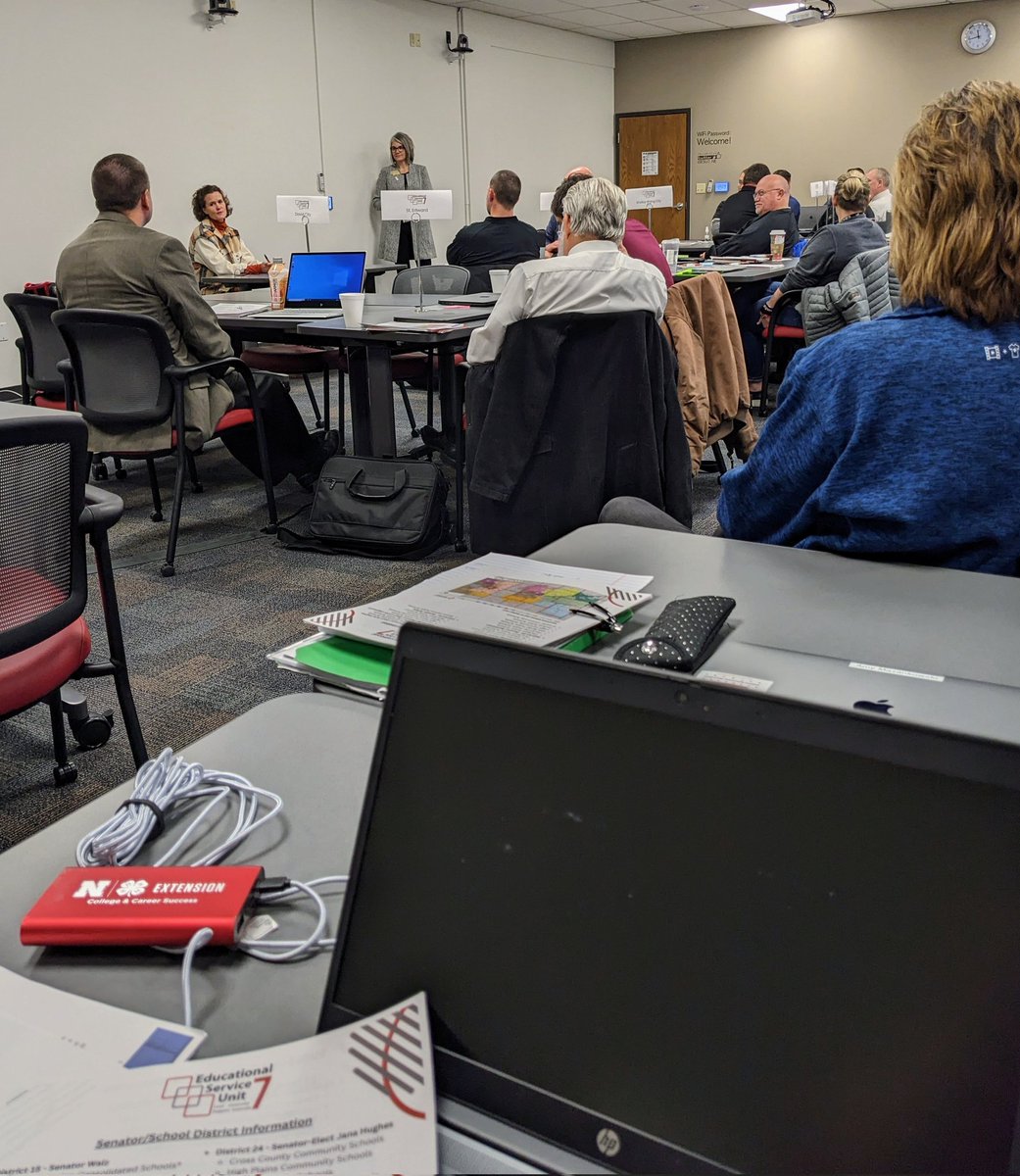 dawn_lindsley's tweet photo. Vacation day... spent at @ESU7_NE observing service unit planning w/ school admin, & listening to conversation w/ Senator-Elect Jana Hughes. Great to see staff in action & thank those making a difference in the lives of youth everyday! #ittakesacommunity #NASB #NRCSA #weLIVEhere https://t.co/PM9clbXIoZ