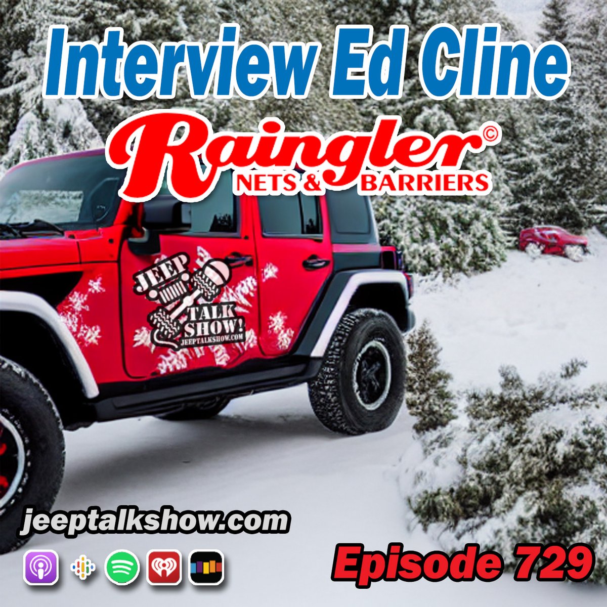 JeepTalkShow's tweet photo. This week we interview Ed Cline of @raingler_nets Great cargo and barrier nets for your Jeep, or your tow rig! Learn more about #rangler in this interview! #jeeptalkshow #giveaways #jeep #jeeplife #jeepfamily https://t.co/K9Q0pXSVZ6 https://t.co/WWoKip6Fry