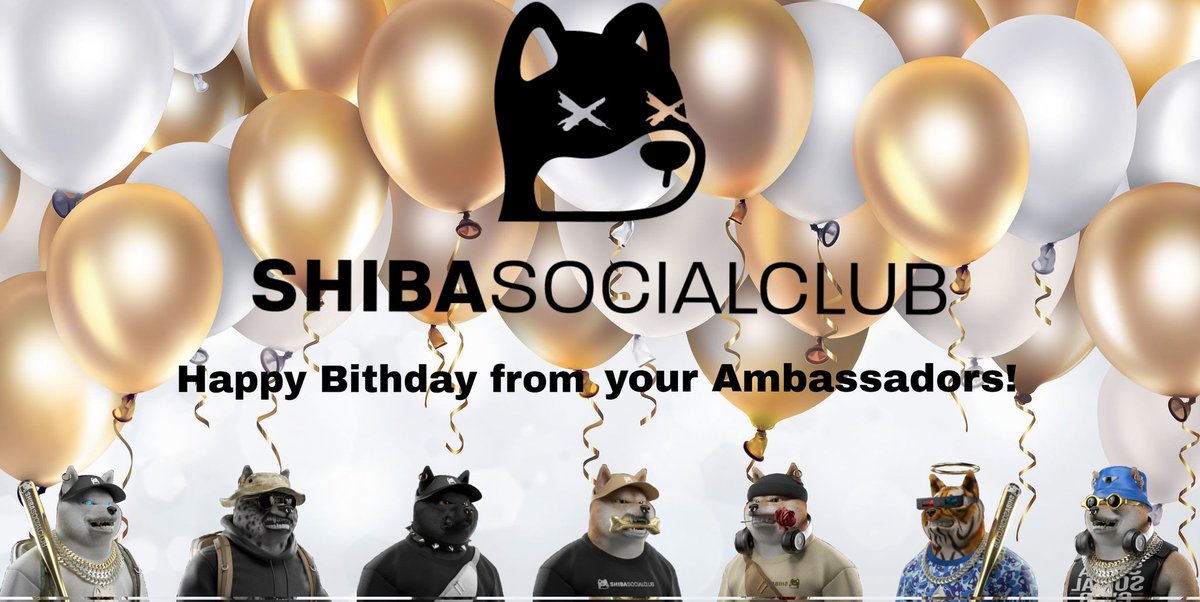 x_Smithers_x's tweet photo. Happy Birthday @Shibaclubnft 🥂

#shiba #shibagang #Ambassador #Birthday #1st #CHEERS #share #Like #retweet #party #celebratetogether https://t.co/91O8ocKETE