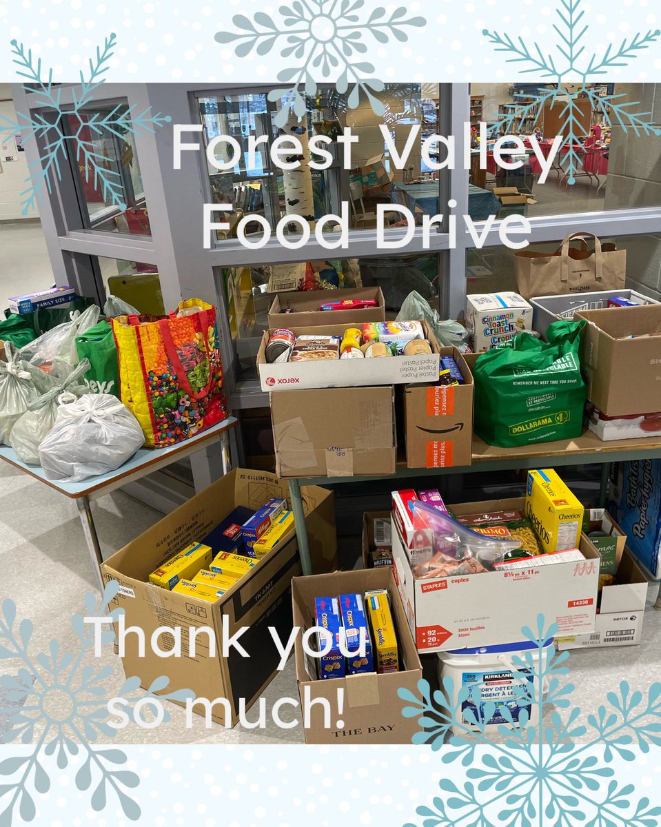 Thank you so much to everyone who contributed to our school Food Drive. Special thanks to all the kindergarten students and educators for leading this important initiative 🎄🥰