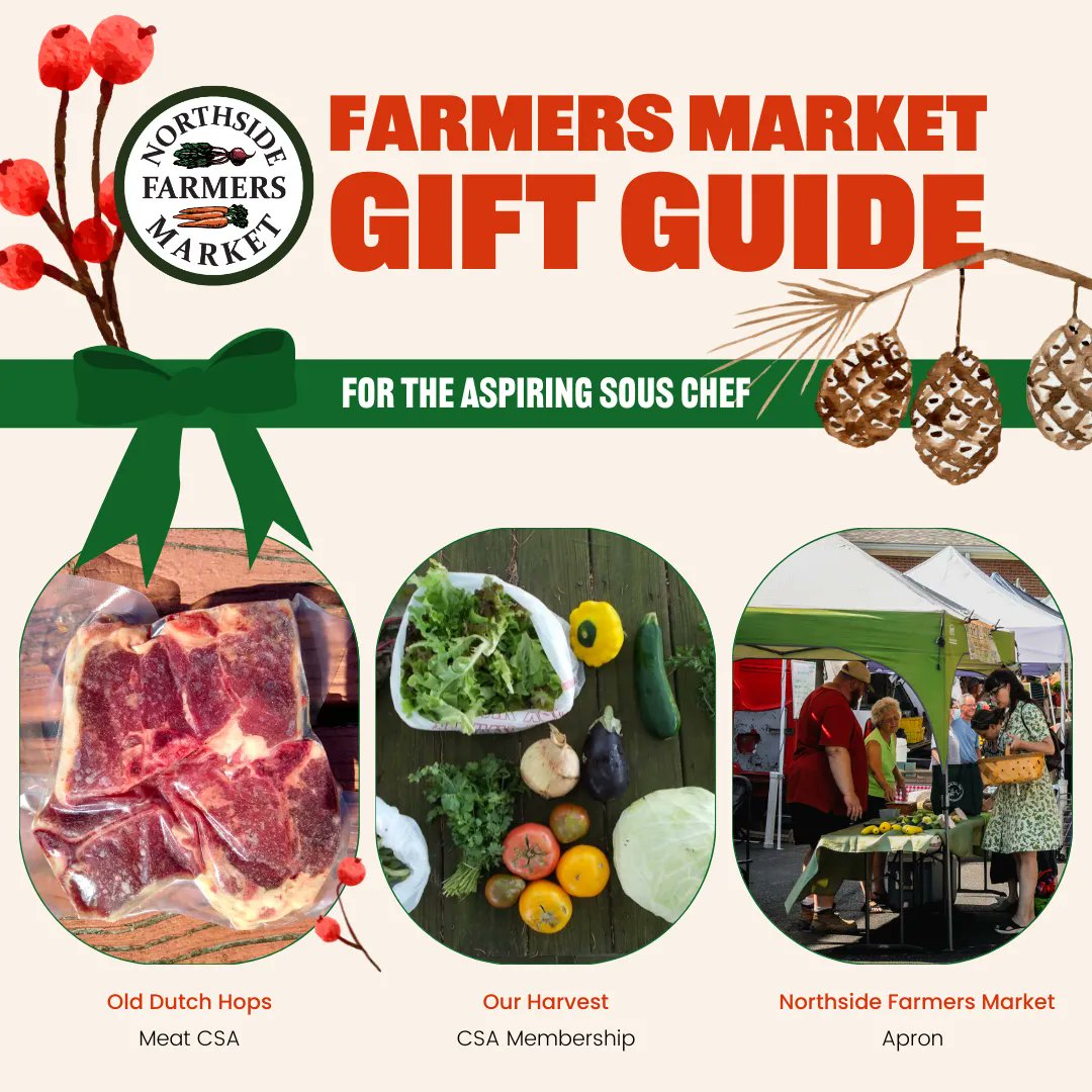 Do you know an aspiring chef that could use more local ingredients in their life? We have a few gift ideas for you! 

🫑 A CSA membership with Our Harvest
🥩 A meat CSA from Old Dutch Hops
🧑‍🍳 Northside Farmers Market apron!

Shop all of these great gifts at the market today.