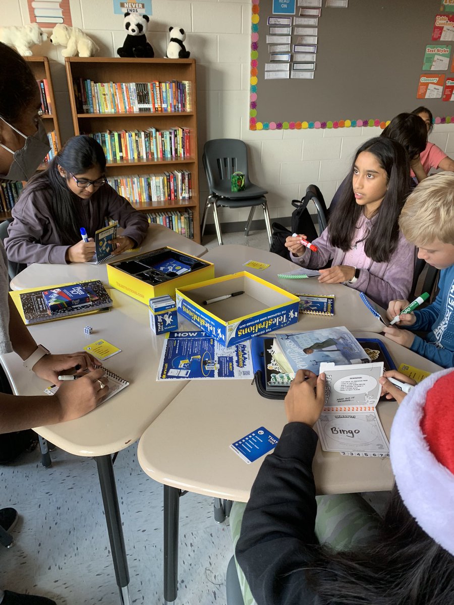 MsSchamus's tweet photo. One of my favorite days of the year. We set devices aside and enjoy each other’s company with good old fashioned board/card games. Great way to end 2022 with my wonderful students! @BAM_MS_Official https://t.co/zfmXPr8TFU